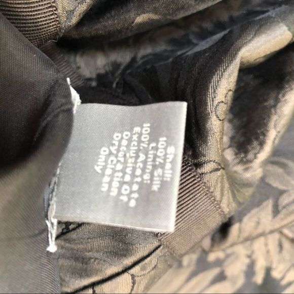 Ann Taylor strapless black and copper silk brocade a-line dress woman’s size 2 - Picture 5 of 6